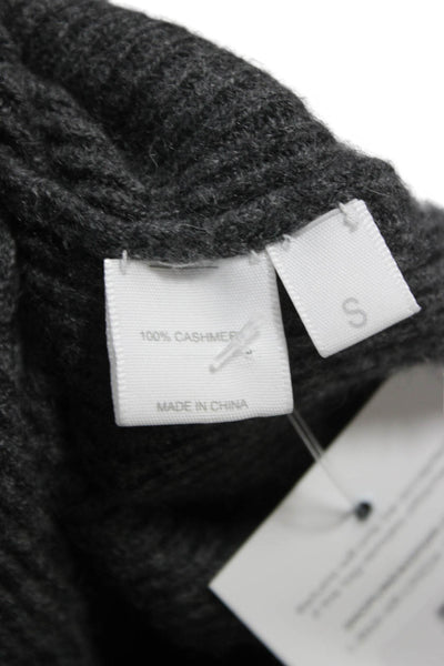Kokun Women Gray Cashmere Crew Neck Pullover Sweater Long Sleeve Size S