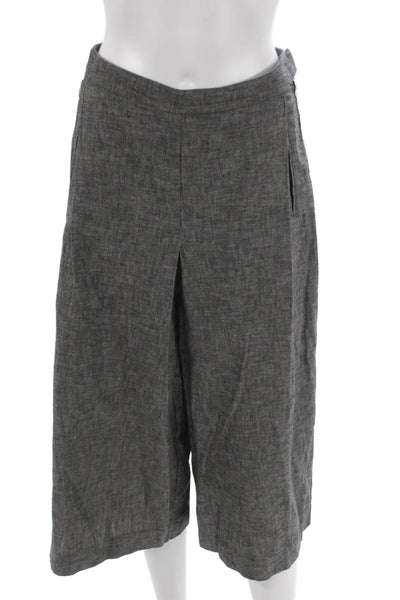 Billy Reid Womens Capri Pants Gray Cotton Solid Zip Size 4
