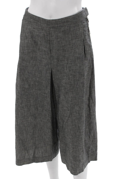 Billy Reid Womens Capri Pants Gray Cotton Solid Zip Size 4