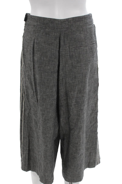 Billy Reid Womens Capri Pants Gray Cotton Solid Zip Size 4