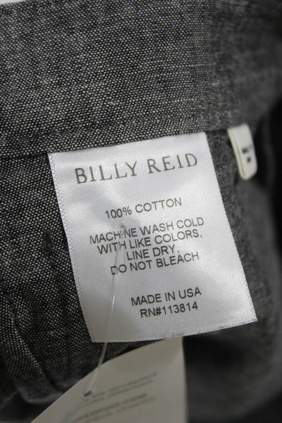 Billy Reid Womens Capri Pants Gray Cotton Solid Zip Size 4