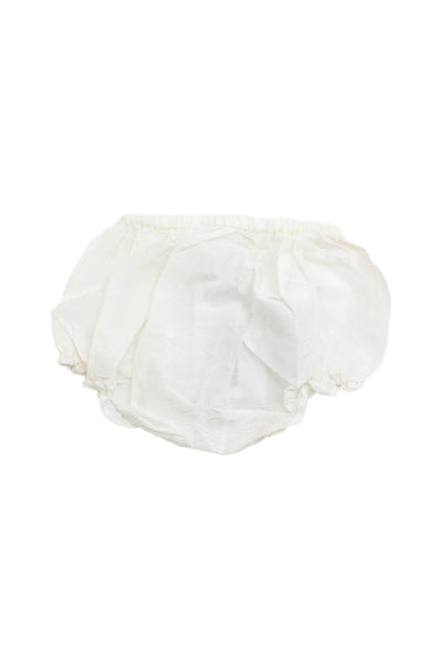 Bonpoint Girls Silk Rouched Bloomers White Size 3 Months