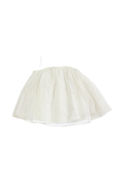 Il Gufo Girls Tulle Skirt Detail Sleevless Dress White Size 6 Months