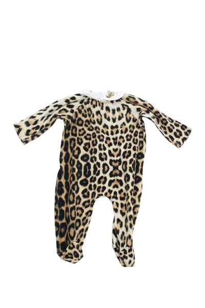 Roberto Cavalli Girls Animal Print Collared One Piece