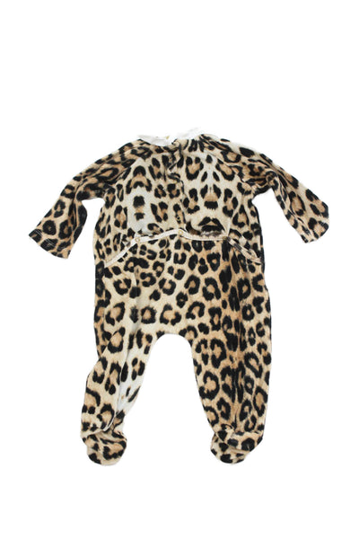 Roberto Cavalli Girls Animal Print Collared One Piece