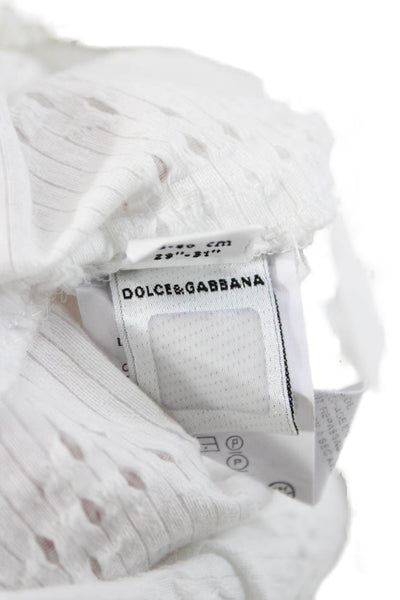 Dolce & Gabbana Girls Sleeveless Lace Detail Sleeveless One Piece White Size 9-1