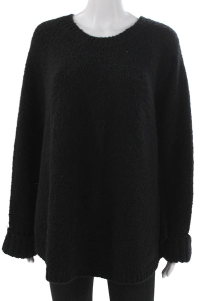 Michael Michael Kors Women Pullover Sweater Black Wool Crewneck Size L