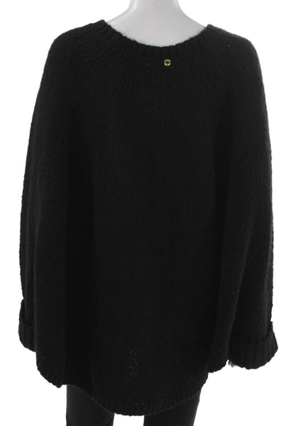 Michael Michael Kors Women Pullover Sweater Black Wool Crewneck Size L