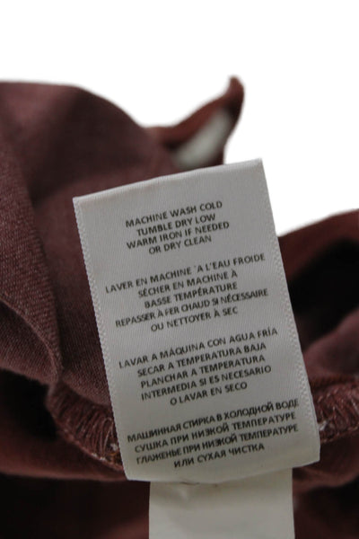 Re/Done Women Red Cotton Button Pants Size 26