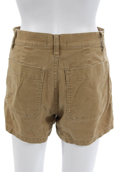 Madewell Womens Utility Cotton Brown Shorts Button Size 25