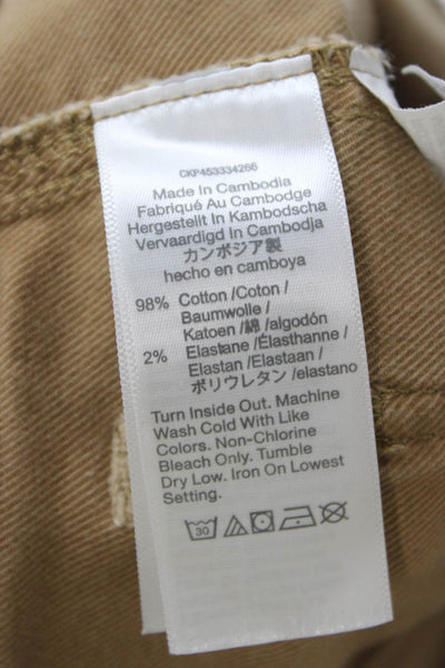 Madewell Womens Utility Cotton Brown Shorts Button Size 25