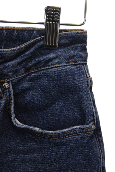 Anine Bing Women Straight High Rise Blue Cotton Jeans Size 27