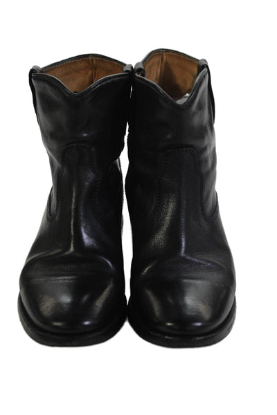 Isabel Marant Etoile Womens Leather Pull-On Ankle Boots Black Size 8