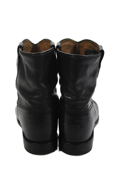 Isabel Marant Etoile Womens Leather Pull-On Ankle Boots Black Size 8
