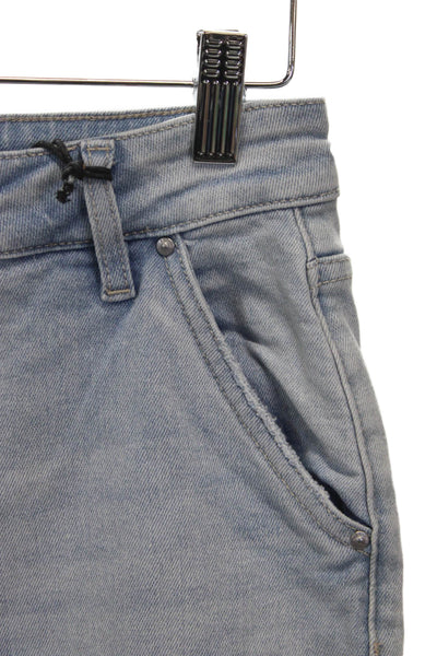 Mica Womens Cropped High Rise Blue Jeans Button Cotton Size 25