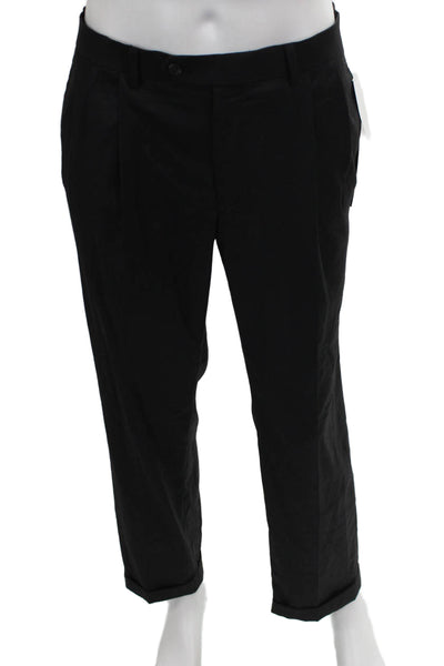 Lauren Ralph Lauren Mens Dress Pants Black Polyester Solid Inseam 28 Size 34