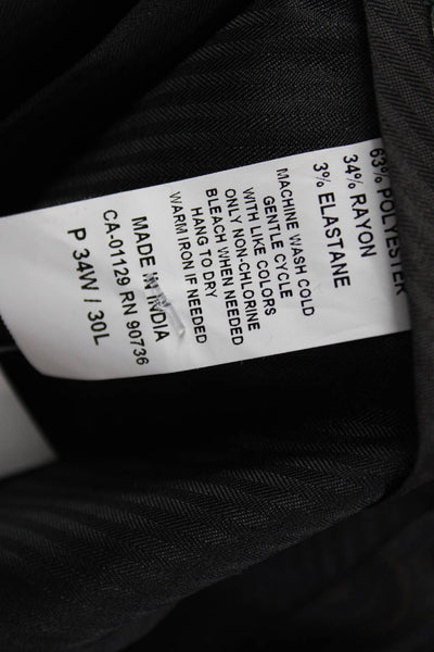 Lauren Ralph Lauren Mens Dress Pants Black Polyester Solid Inseam 28 Size 34