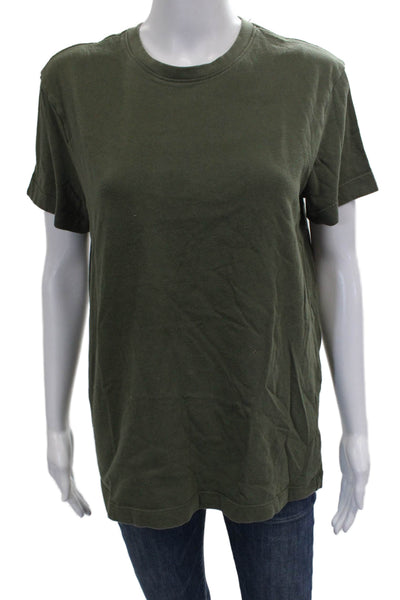 Skims Unisex Adults Green Basic Crew Neck Short Sleeve T-Shirt Size S