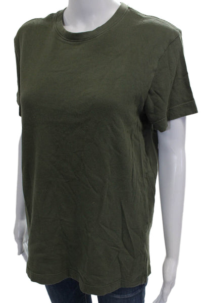 Skims Unisex Adults Green Basic Crew Neck Short Sleeve T-Shirt Size S