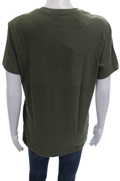 Skims Unisex Adults Green Basic Crew Neck Short Sleeve T-Shirt Size S