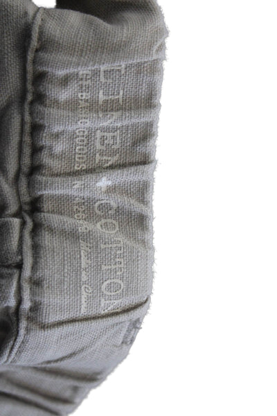 G1 All Purpose Goods Womens Cropped Linen Drawstring Pants Gray Size 2