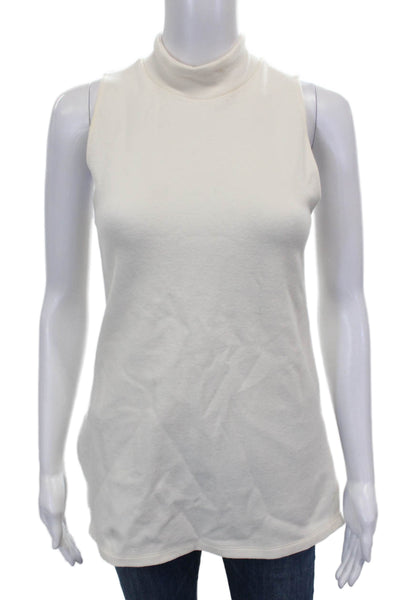 Standard James Perse Women Ivory Lyocell Sleeveless High-Neck Tunic Size 1