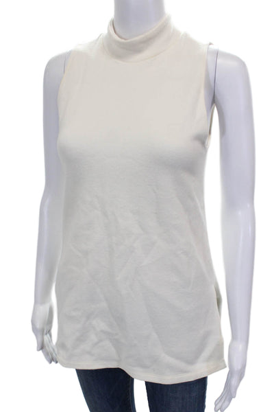 Standard James Perse Women Ivory Lyocell Sleeveless High-Neck Tunic Size 1