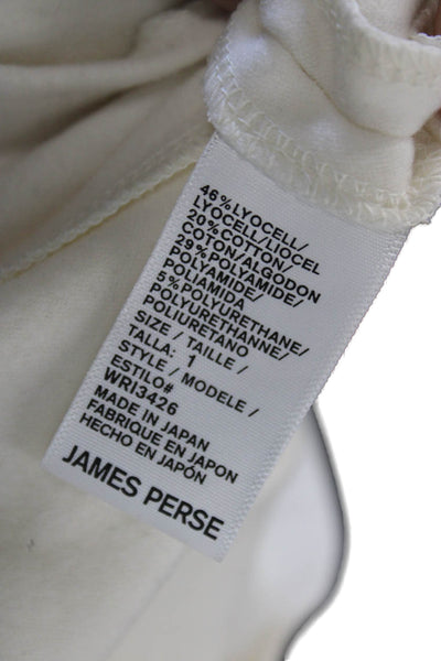 Standard James Perse Women Ivory Lyocell Sleeveless High-Neck Tunic Size 1