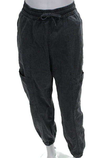 Splendid Women Jogger Pants Gray Lyocell Drawstring Inseam 25 Size S