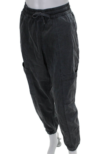 Splendid Women Jogger Pants Gray Lyocell Drawstring Inseam 25 Size S