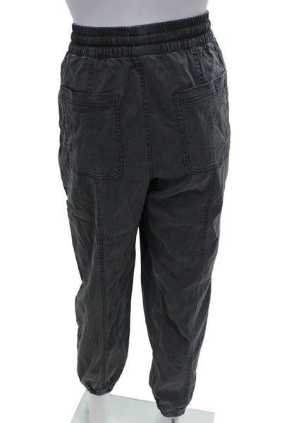 Splendid Women Jogger Pants Gray Lyocell Drawstring Inseam 25 Size S