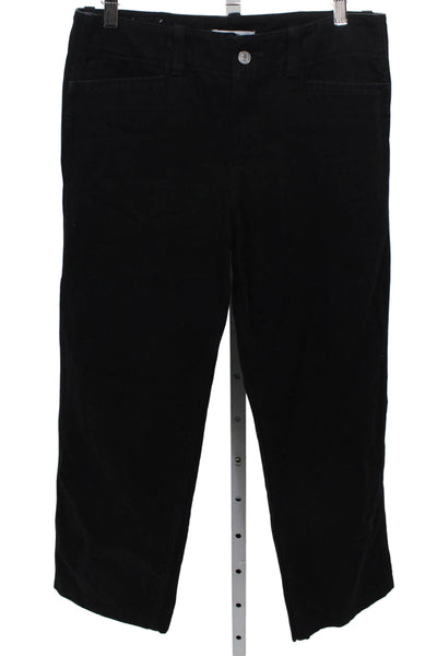 Re/Done Womens Chino Pants Black Mid Rise Button Size 25