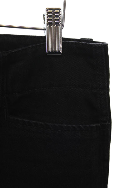 Re/Done Womens Chino Pants Black Mid Rise Button Size 25