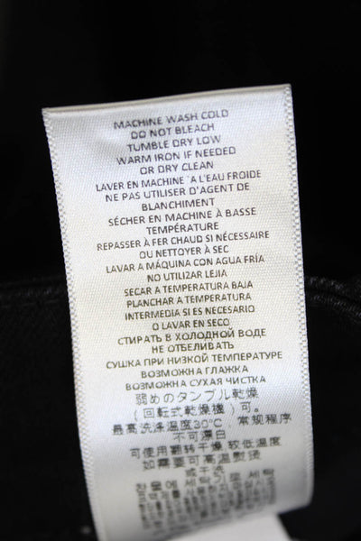 Re/Done Womens Chino Pants Black Mid Rise Button Size 25