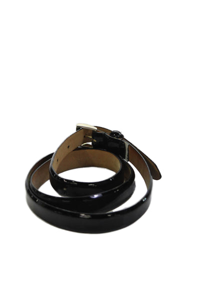 J Crew Womens Leather Skinny Classic Belt Black Size M 38"