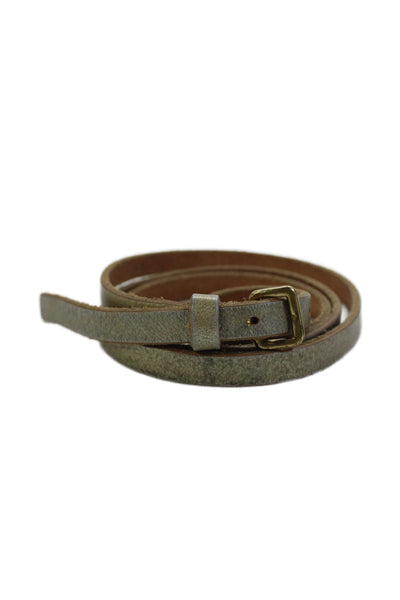 J Crew Womens Metallic Super Skinny Belt Gold Size S
