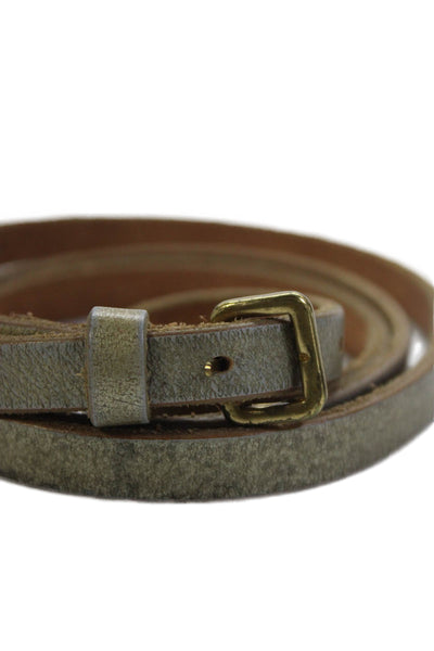 J Crew Womens Metallic Super Skinny Belt Gold Size S