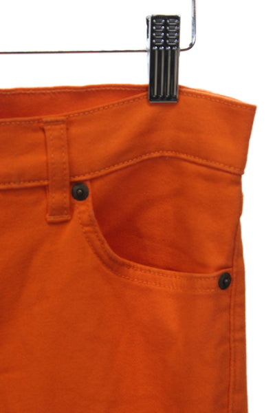 LRL Lauren Jeans Womens Skinny Orange Jeans Mid Rise Button Size 4