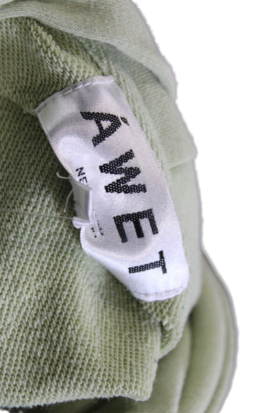 Awet Unisex Adults Pullover Hoodie Green Long Sleeve 85% Cotton Size XL