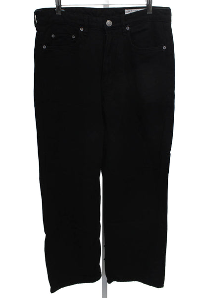 Rag & Bone Mens Straight Jeans Black Low Rise Button Cotton Size 30