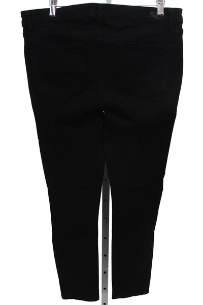 Paige Womens Black Skinny Jeans Rayon Mid Rise Size 32