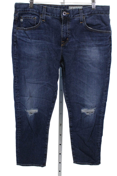 AG-ED Denim Mens Tapered Jeans Blue Button Fly Cotton Blend Size 31