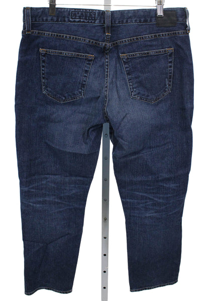 AG-ED Denim Mens Tapered Jeans Blue Button Fly Cotton Blend Size 31