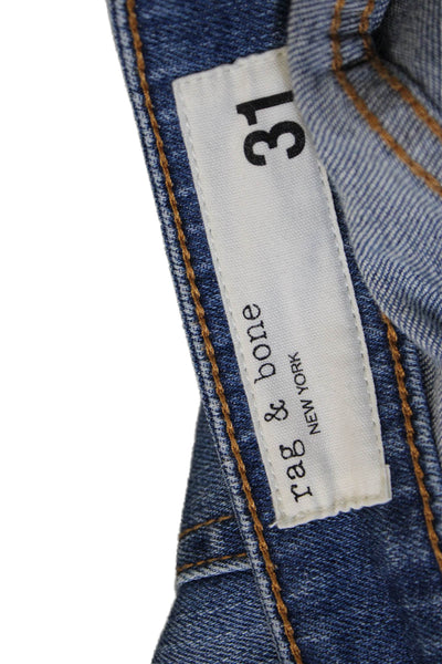 Rag & Bone Womens Ankle Jeans Blue Low Rise Cotton Inseam 27 Size 31