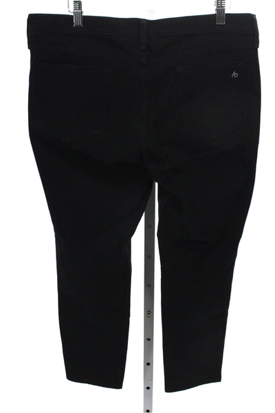 Rag & Bone Womens Skinny Jeans Black Low Rise Cotton Blend Size 32