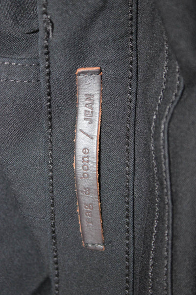 Rag & Bone Womens Skinny Jeans Black Low Rise Cotton Blend Size 32