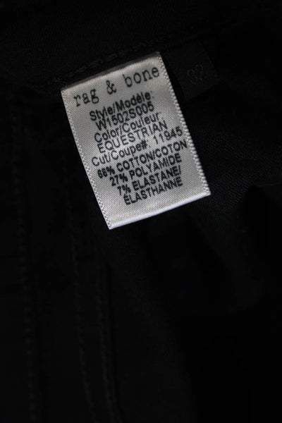 Rag & Bone Womens Skinny Jeans Black Low Rise Cotton Blend Size 32