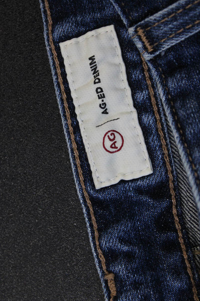 AG-ED Denim Mens Blue Tapered Jeans Mid Rise Cotton Inseam 28 Size 30