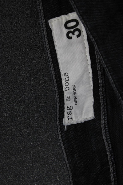 Rag & Bone Mens Black Straight Jeans Cotton Button Fly Size 30