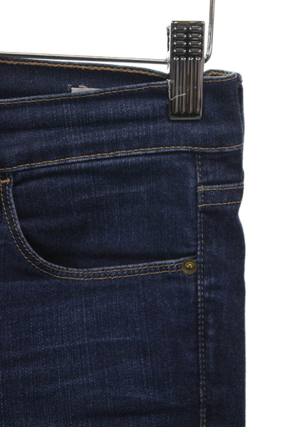 Frame Denim Womens Skinny Blue Jeans Cotton Blend Button Mid Rise Size 24